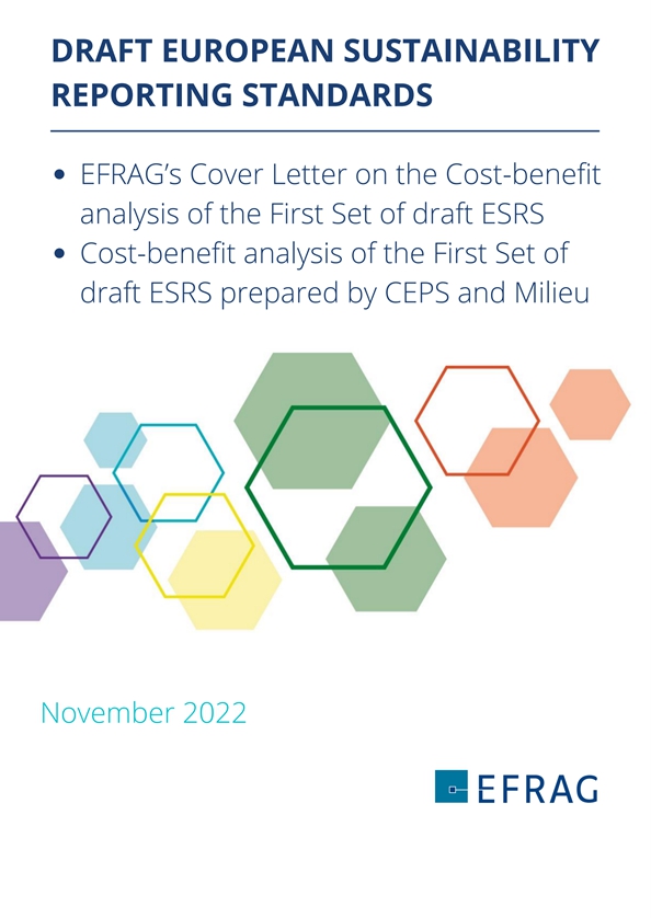  EU의 지속가능성 보고 지침의 비용 효익을 분석한 보고서 표지