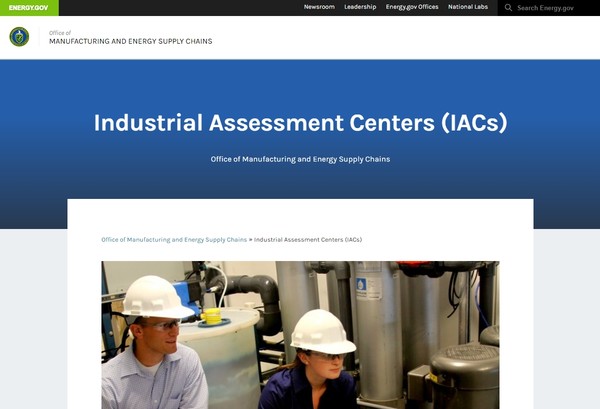 미 에너지부의 IAC 페이지/홈페이지