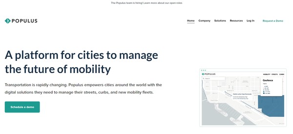 파퓰러스의 홈페이지