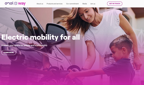 에넬X웨이의 홈페이지