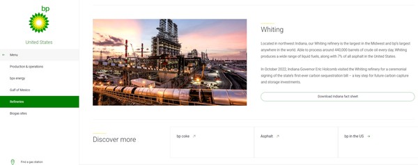   BP의 북미 지사 홈페이지