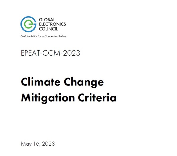 EPEAT 에코라벨에 적용될 '기후변화 완화 기준'이 지난 16일 발표됐다./ GEC