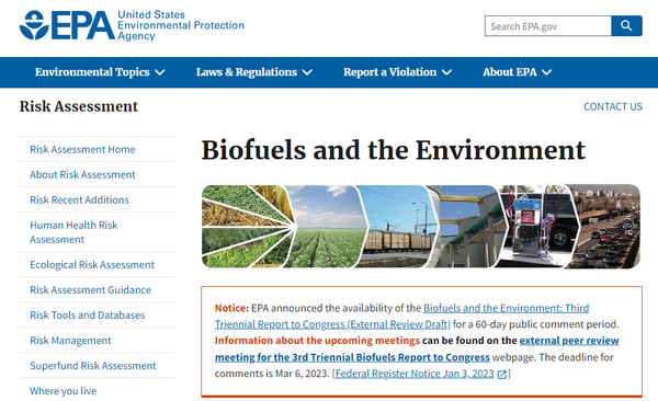 미 환경보호청(EPA)가 오는 달 바이오연료 혼합 프로그램 최종안 발표를 앞두고 있다./ EPA