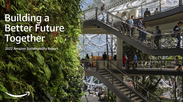 아마존의 2022년 지속가능성 보고서 표지/홈페이지