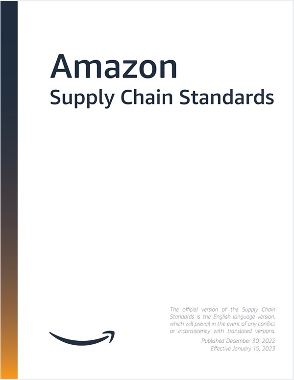 아마존의 공급망 표준, 곧 개정된다/홈페이지