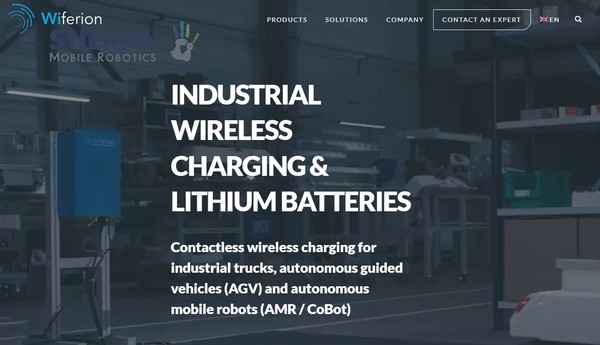 무선 충전 기술을 선도하는 독일 스타트업 위페리온 홈페이지