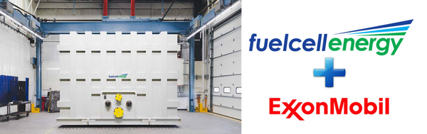 퓨얼셀 에너지(FuelCell Energy)와 엑손모빌의 탄소포집 공동 개발 계약을 연장했다고 전했다. 이번이 네번째 연장이다. / 퓨얼셀 에너지