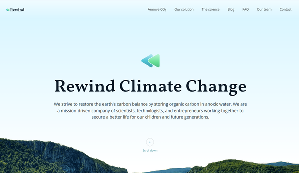  흑해 깊은 바다에 바이오매스를 저장해서 탄소를 격리하려는 라와인드 홈페이지