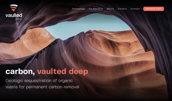 지난주 프론티어(Frontier) 펀드가  산업 폐기물 관리 기업인 볼티드딥(Vaulted Deep)과 계약을 맺어 약 1600만 톤의 탄소 제거를 약속했다. / Vaulted Deep
