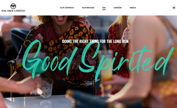  럼주로 유명한 바카디 유한회사의 홈페이지