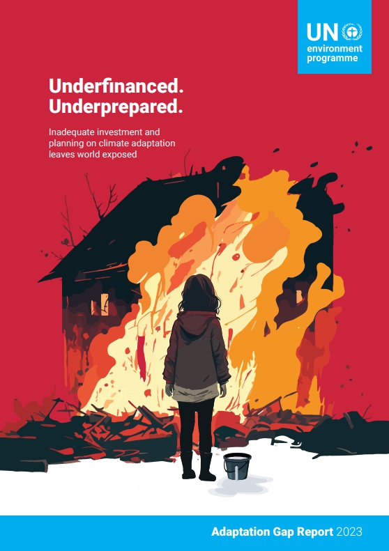  유엔환경계획(UNEP)의 최신 보고서 표지/홈페이지