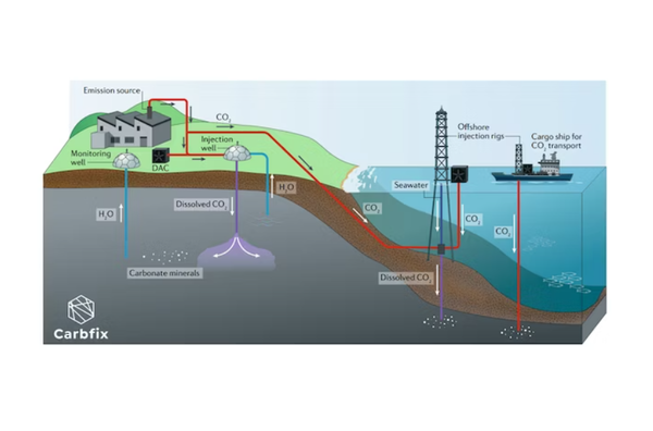 카브픽스는 인근 발전소에서 파이프로 유입된 이산화탄소를 땅에서 끌어올린 물과 혼합한 뒤 현무암 암석에 주입해 탄소를 영구적으로 격리하는 기술을 사용한다./카브픽스