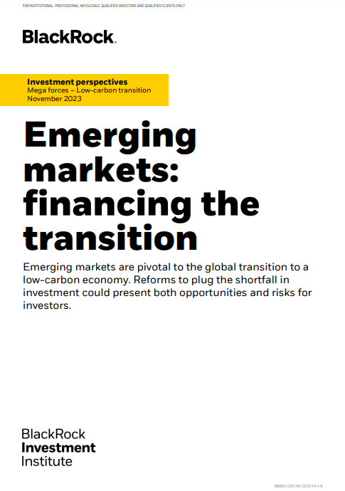 블랙록은 공공 부문 개혁과 민간 부문 혁신을 통한다면 2050년까지 이머징 마켓에서 4조달러의 투자를 이끌어 낼 수 있을 것이라고 전했다./ 블랙록