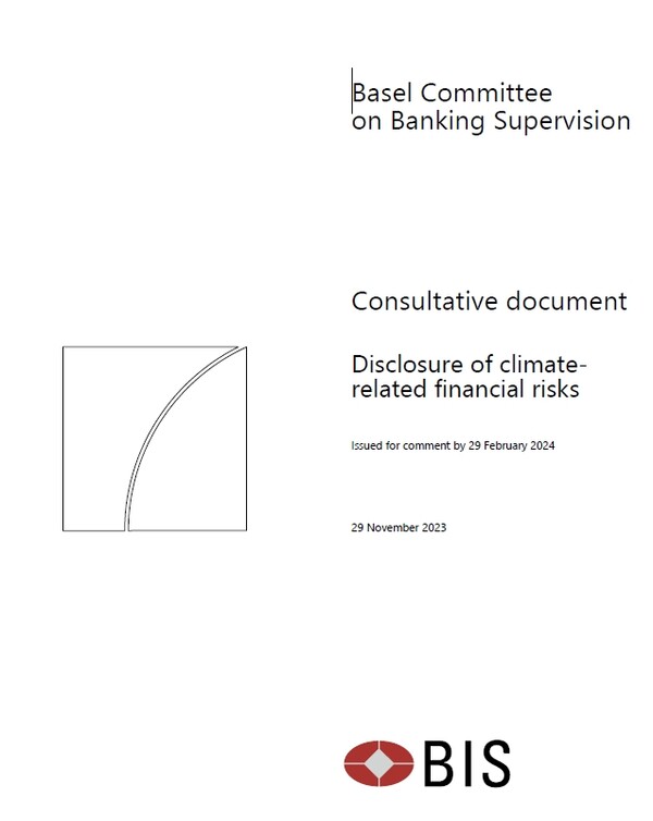 국제결제은행(BIS) 산하 바젤위원회가 지난 29일(현지시간) 기후 관련 금융 위험에 대한 필라 3 (Pillar 3) 공개 프레임워크에 대한 보고서를 발표하고 공개 협의를 하겠다고 전했다./ BIS