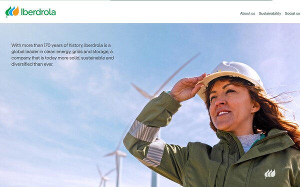 이베르드롤라의 홈페이지.