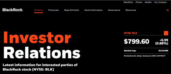 블랙록이 GIP 인수합병을 발표했다. / 블랙록 홈페이지