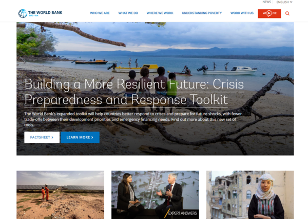 세계은행그룹이 개발도상국의 재생에너지 민간 투자 촉진을 위한 조직 개편을 단행한다. / 세계은행그룹 웹사이트