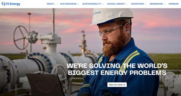  TC에너지의 홈페이지.