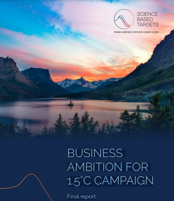 SBTi 이니셔티브 가입 기업의 탄소중립목표 수립 경과보고서 표지/SBTi