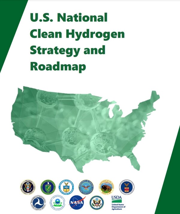  미국의 국가 청정수소 전략 및 로드맵의 표지. 이번 청정수소 지원의 근거가 됐다.