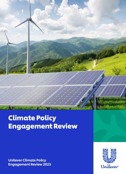유니레버가 발표한 기후 정책 관여 리뷰 2023 보고서/유니레버