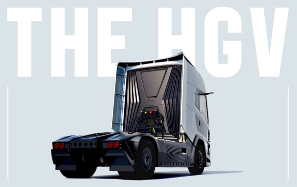  영국 최초의 수소연료전지 대형트럭의 뒷모습./HGV 홈페이지