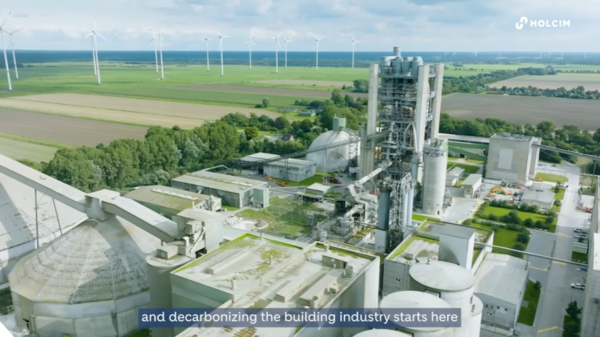 홀심과 티센크루프가 독일 레거도르프에 건설 예정인 탄소중립 시멘트 공장의 조감도/Holcim