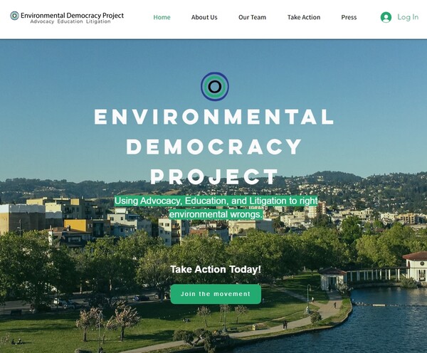  테슬라의 캘리포니아 프리몬트 공장의 대기오염에 대해 소를 제기한 NGO, 환경민주주의프로젝트 홈페이지.
