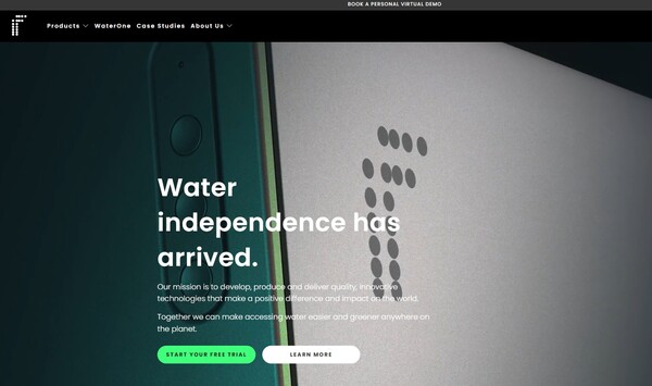  IF의 홈페이지, 일반 정수기처럼 가정용과 사업장용을 판매하고 있다.