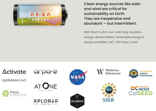  눈 에너지(Noon Energy)의 기술은 NASA에서 인정 받아 화성 탐사선에 적용됐다./홈페이지