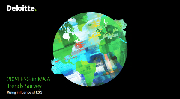 글로벌 컨설팅 기업 딜로이트가 최근 ESG가 기업의 M&A 분야에 미치는 영향을 분석한 보고서를 발표했다./ 딜로이트