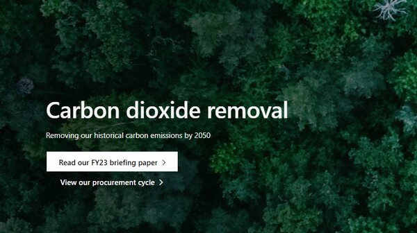 마이크로소프트가 발표한 탄소 제거 계획/MS