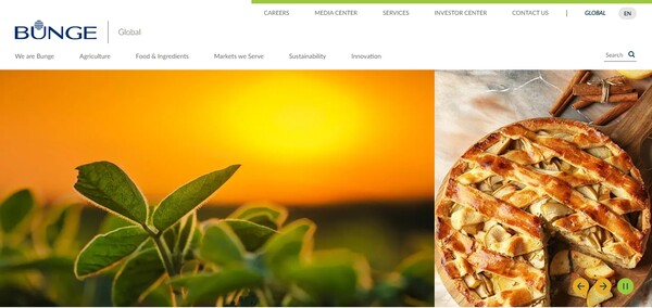  BP와 함께 브라질에 바이오 연료 합작회사를 설립했던 번지의 홈페이지.