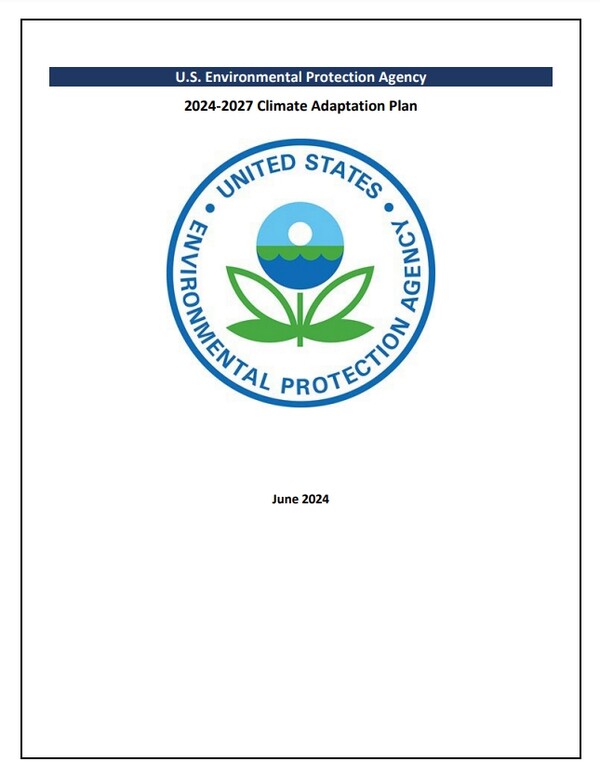  EPA가 20일(현지시각) 공개한 2024-2027년 기후적응계획의 표지./홈페이지