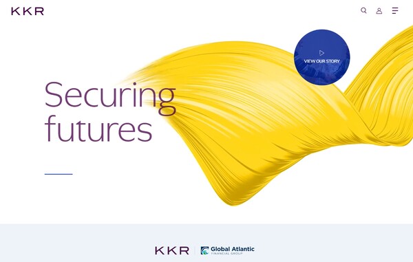  글로벌 투자회사인 KKR의 홈페이지.