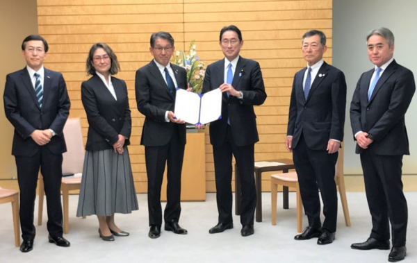 2022년 기시다 후미오 총리를 면담한 JCLP 그룹 공동대표단/ https://japan-clp.jp/archives/10433