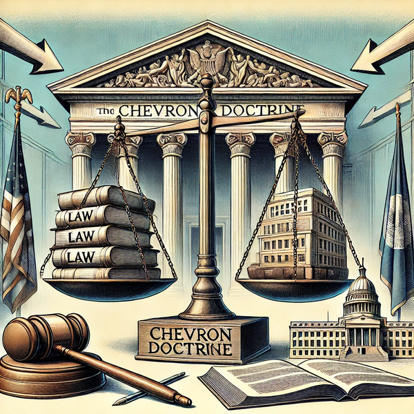 지난 28일, 미국 대법원은 행정기관에게 법적 해석에 대한 우선적 권한을 부여하는 '셰브론 독트린'을 폐지했다./챗gpt