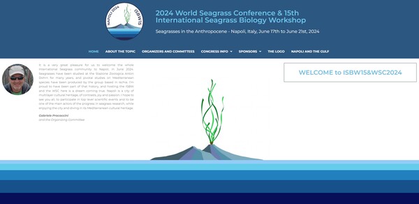  지난달 이탈리아에서 열린 세계 해초 회의 홈페이지.