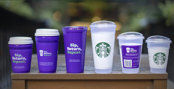 캘리포니아 주의 소도시 페탈루마가 일회용 컵 대신 재사용 컵으로 대체하는 '페탈루마 재사용 컵 프로젝트'를 시작한다./스타벅스