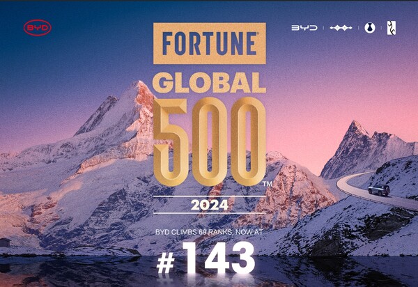  BYD의 홈페이지.