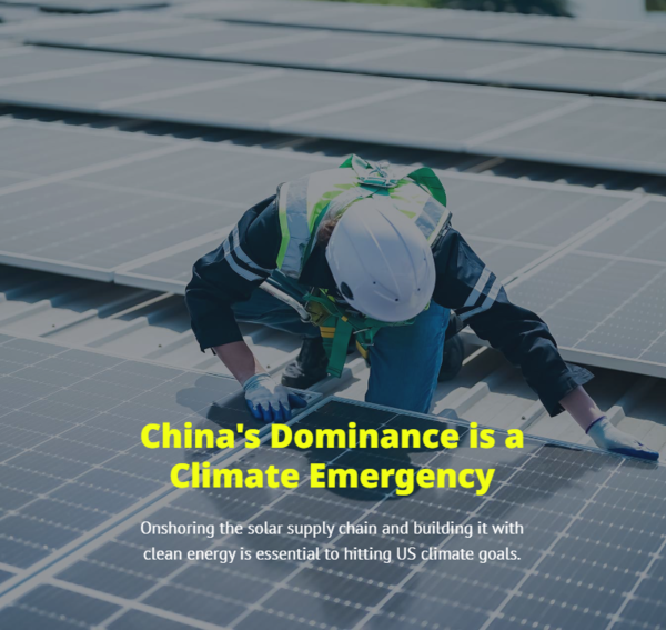 미국 태양광 제조업체 연합은 동남아시아를 중국이 관세를 피하기 위한 우회로로 선택했다고 보고 고율의 관세를 부과해야 한다고 주장한다./미국 태양광 제조업체 연합 홈페이지