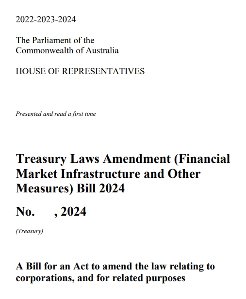  최근 호주 상원을 통과한 기후 공시법 표지.