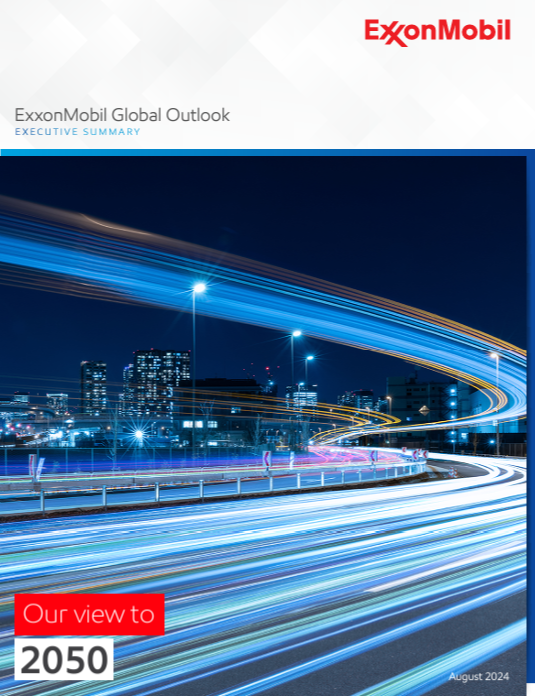 엑손모빌이 글로벌 아웃룩을 통해 2050년까지 석유 및 가스 수요가 하루 1억배럴 이상으로 유지될 것이라고 전했다./엑손모빌