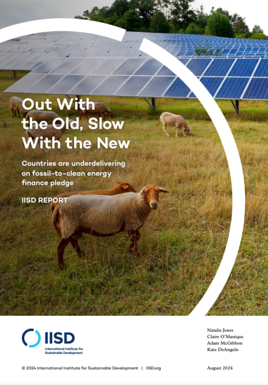 최근국제지속가능발전연구소(IISD)가 내놓은 보고서에 따르면 청정에너지에 우선적으로 투자하겠다는 약속이 기대만큼 이행되지 않고 있는것으로 나타났다./ IISD