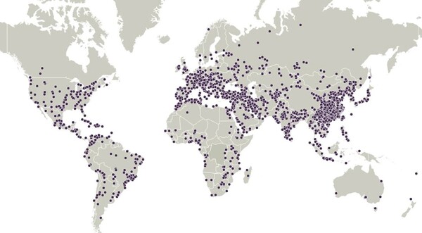 인더스트리우스 랩스는 160개국에 걸쳐 2600개 이상의 시멘트 시설이 있다고 설명했다./인더스트리우스 랩스