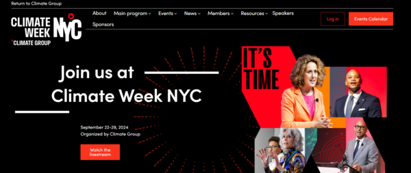 이미지=뉴욕기후주간 홈페이지
