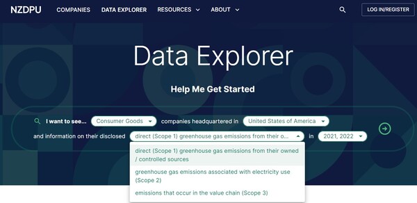NZPDU의 데이터 탐색기로 원하는 조건을 설정한 후 우측의 초록색 화살표를 클릭하면 정보를 얻을 수 있다./NZPDU
