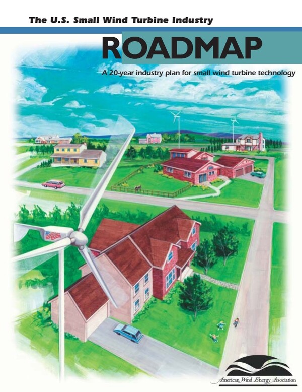 미국풍력에너지협회에서 발간한 소형풍력터빈산업 로드맵의 표지.