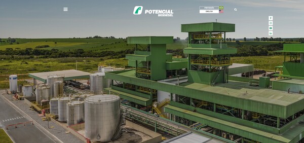  브라질의 그루포 포텐시알의 바이오연료 생산공장 전경./홈페이지.