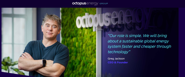 옥토퍼스 에너지 CEO인 그렉 젝슨 CEO/ 옥토퍼스 에너지 홈페이지